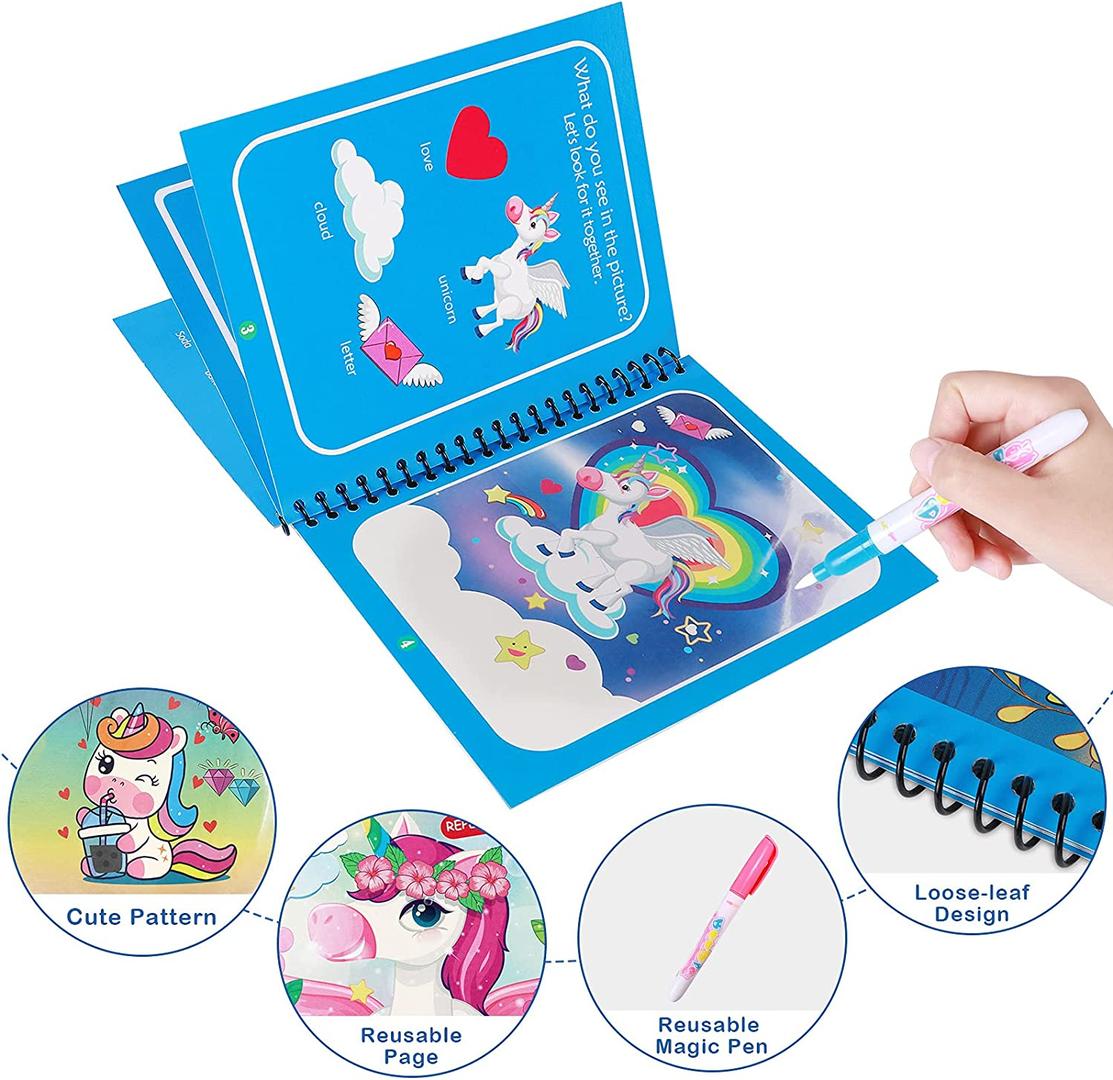 Reusable Mess-Free Magic Water Coloring Book
