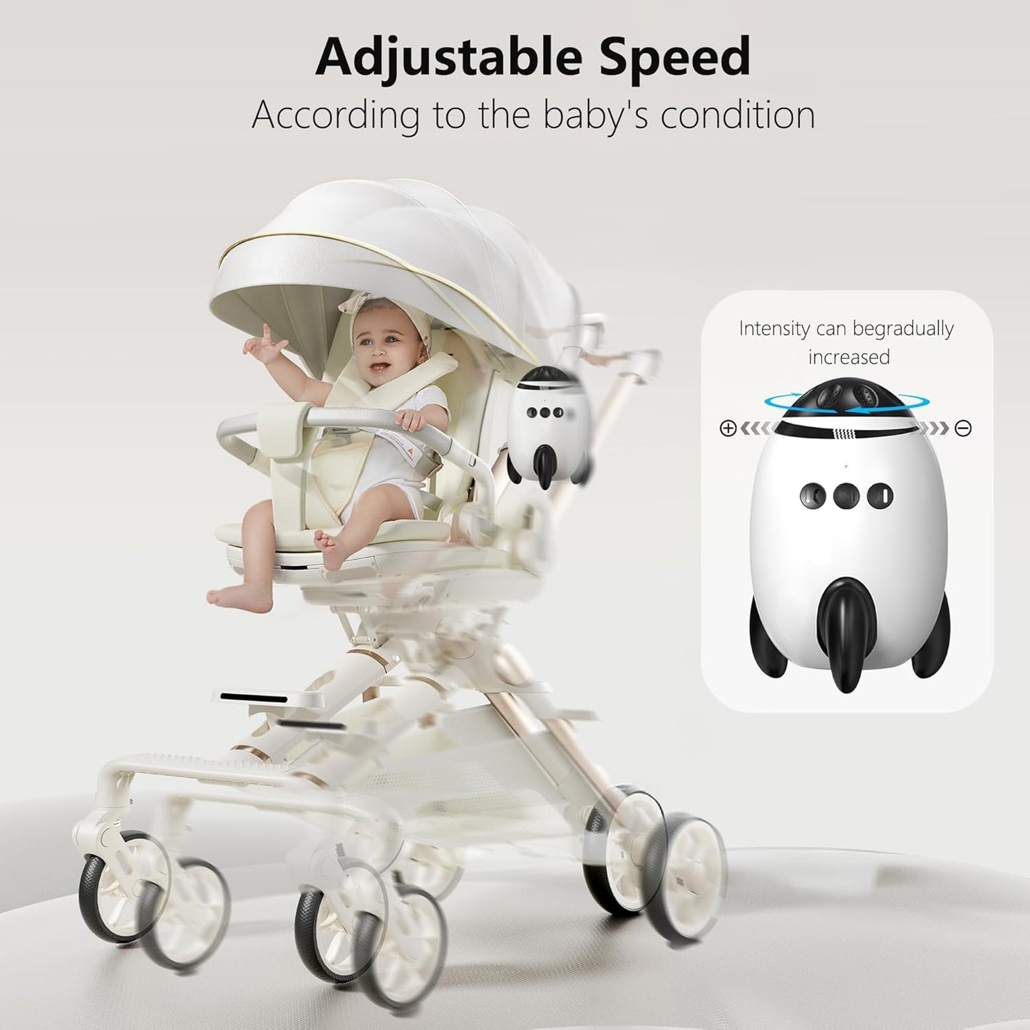 Baby Vibrating Soother Gently Rocks Any Stroller or Pram