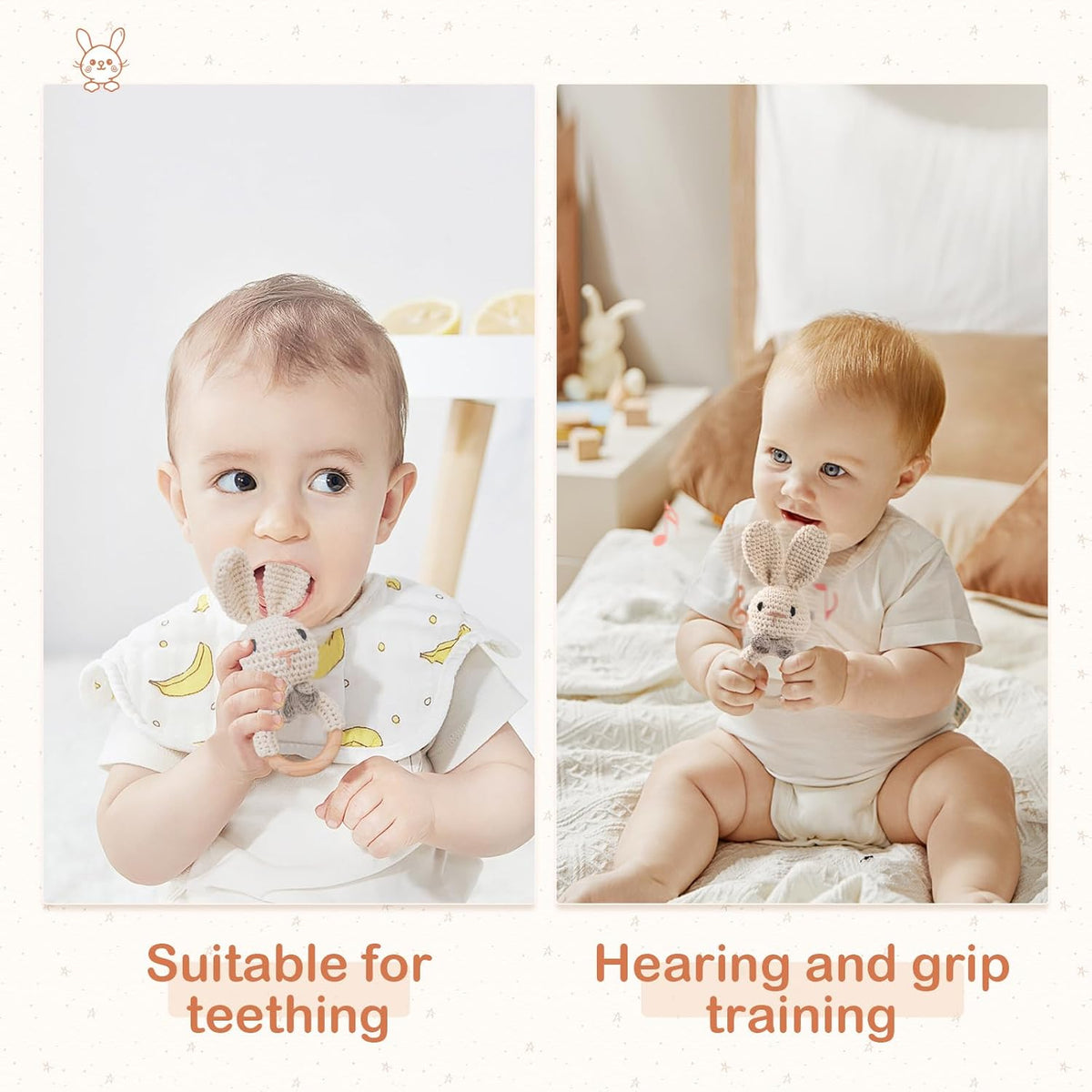 Knitted Rattle - Bear product view