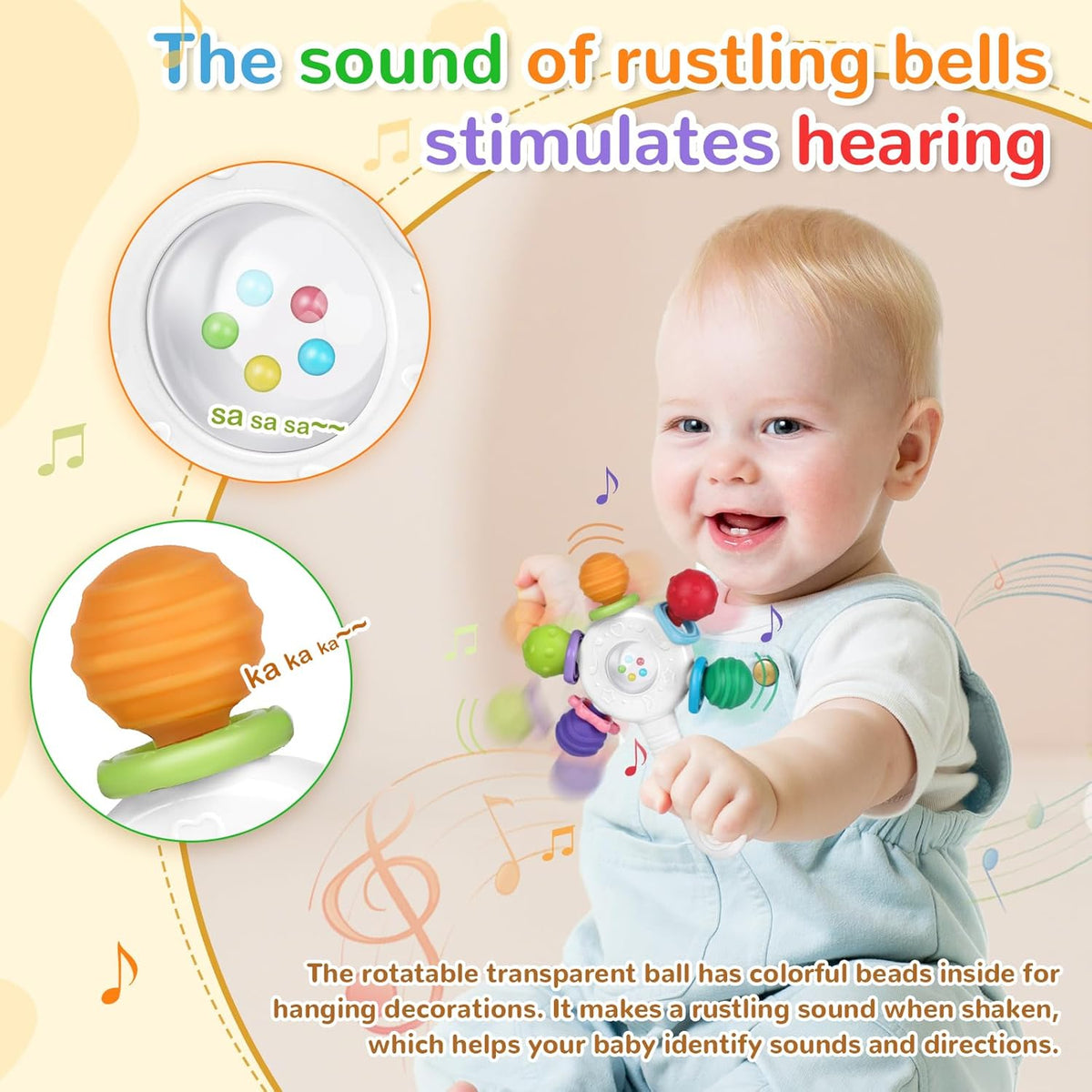 Baby Rattle Teething Ring Bpa Free product detail