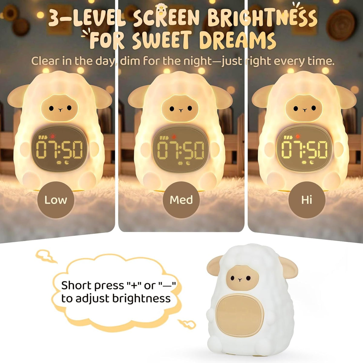 Alarm Clock Night Light Kids Sleep product detail