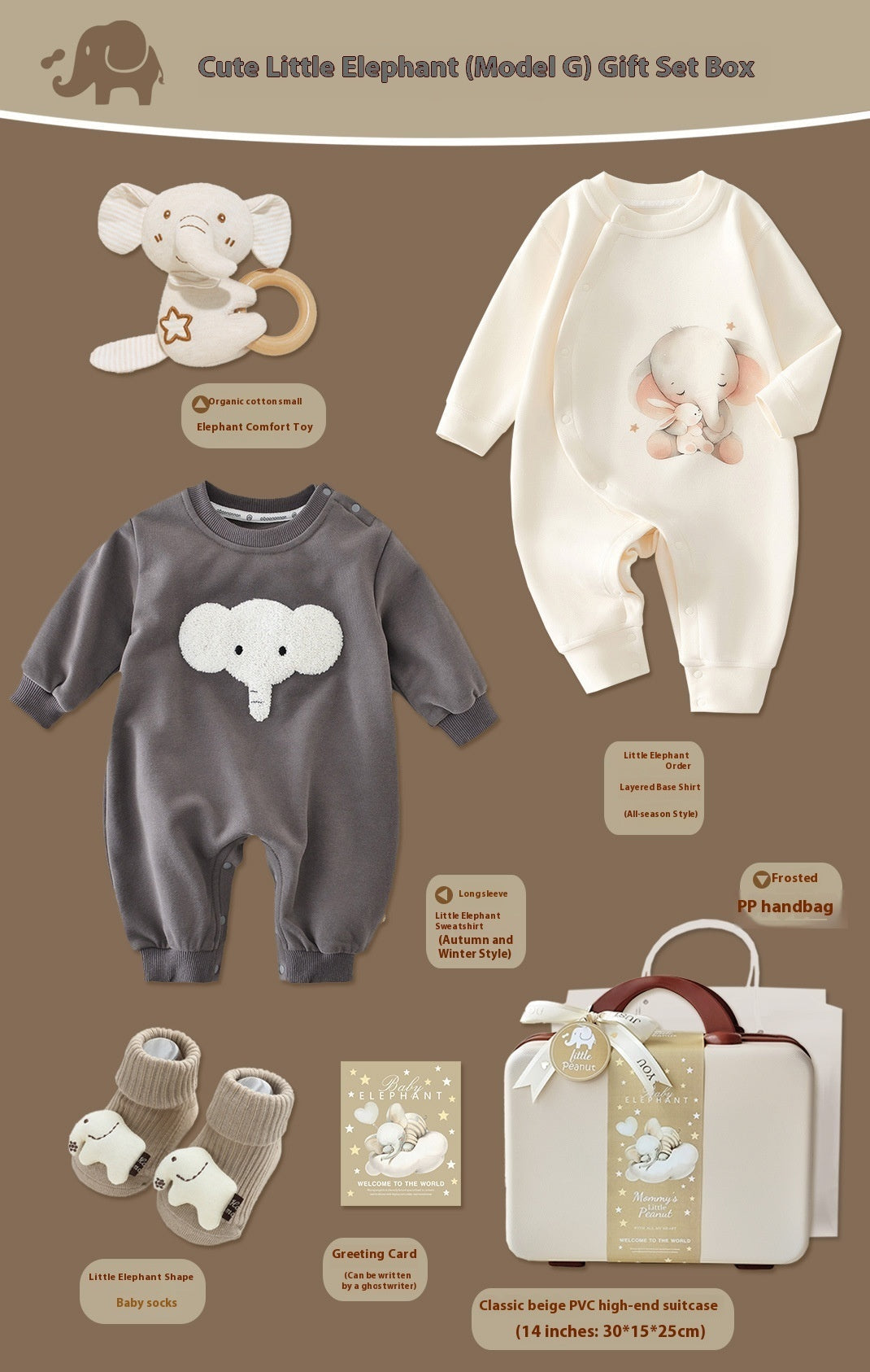 Luxury Baby Gift Set Little Elephant Newborn Collection