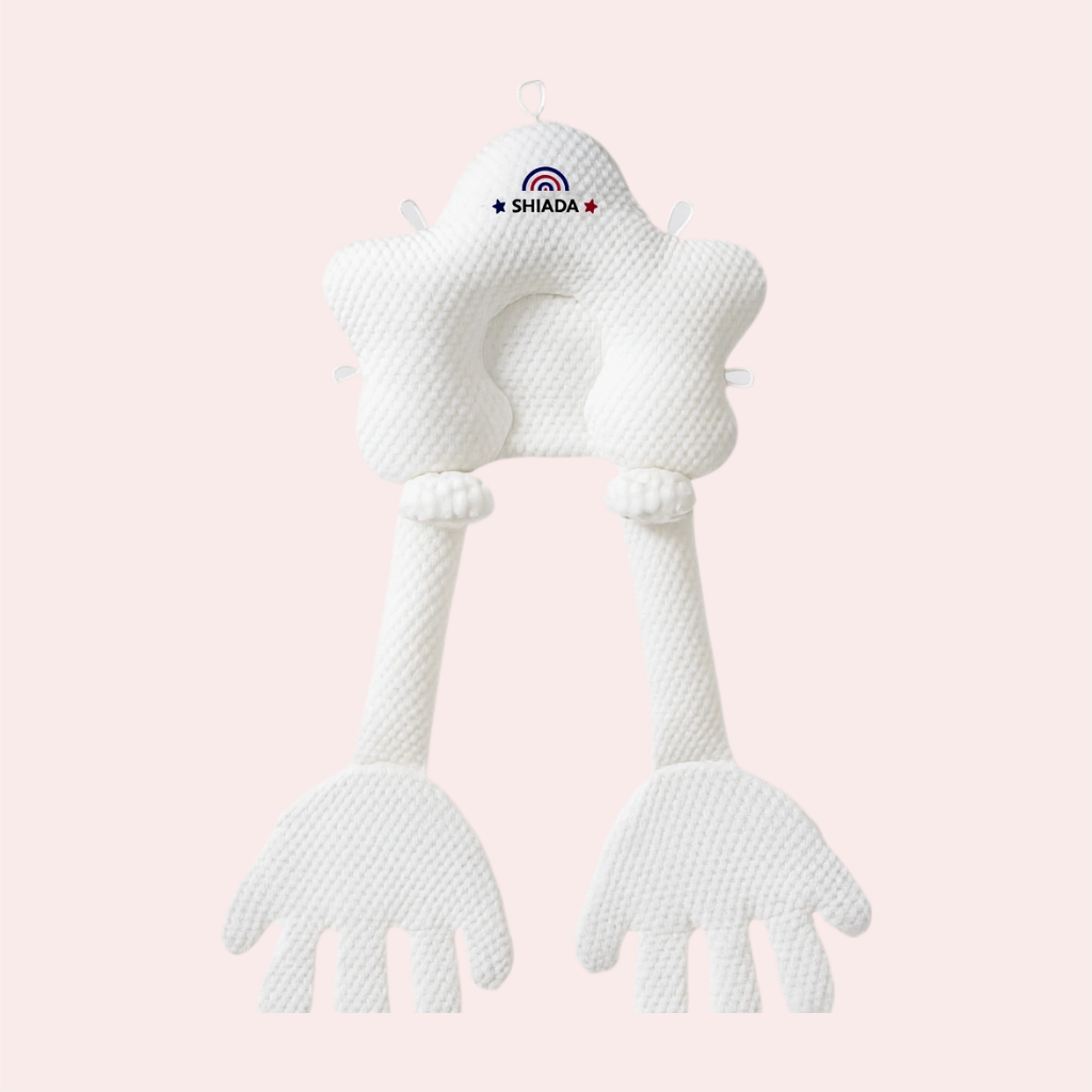 Star-Shaped Adjustable Baby Head Shaping Pillow with Patting Hands