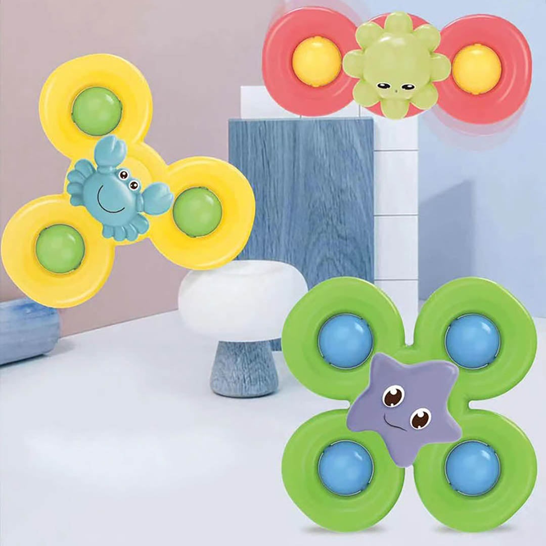 Spinning Suction Cup Toy – Engaging Sensory Play for Babies