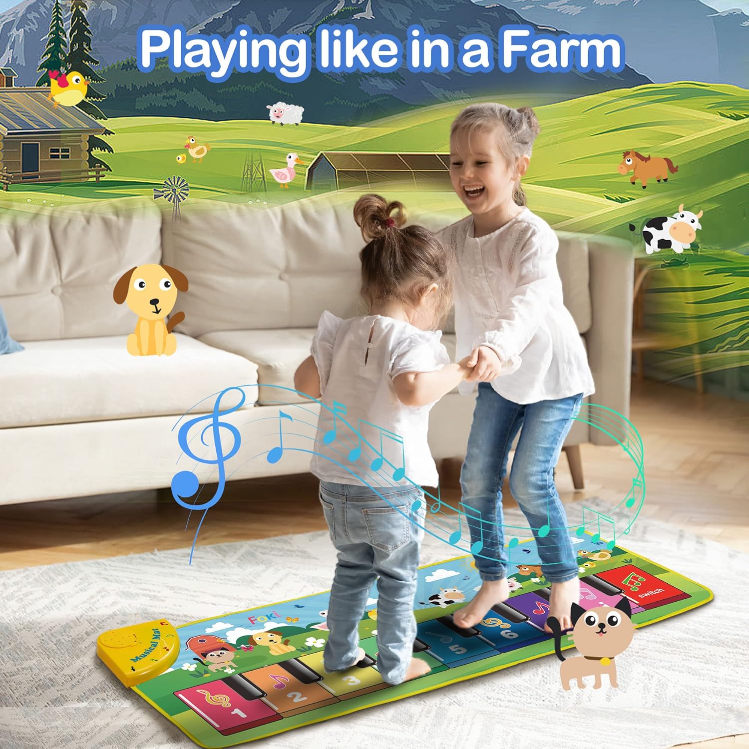 Floor Piano Mat for Toddlers
