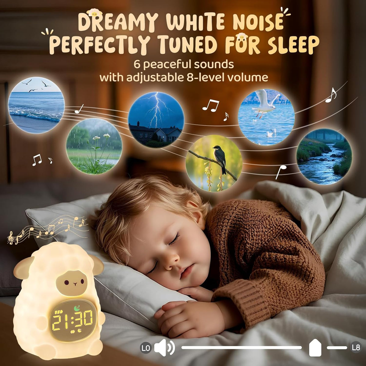 Alarm Clock Night Light Kids Sleep product detail