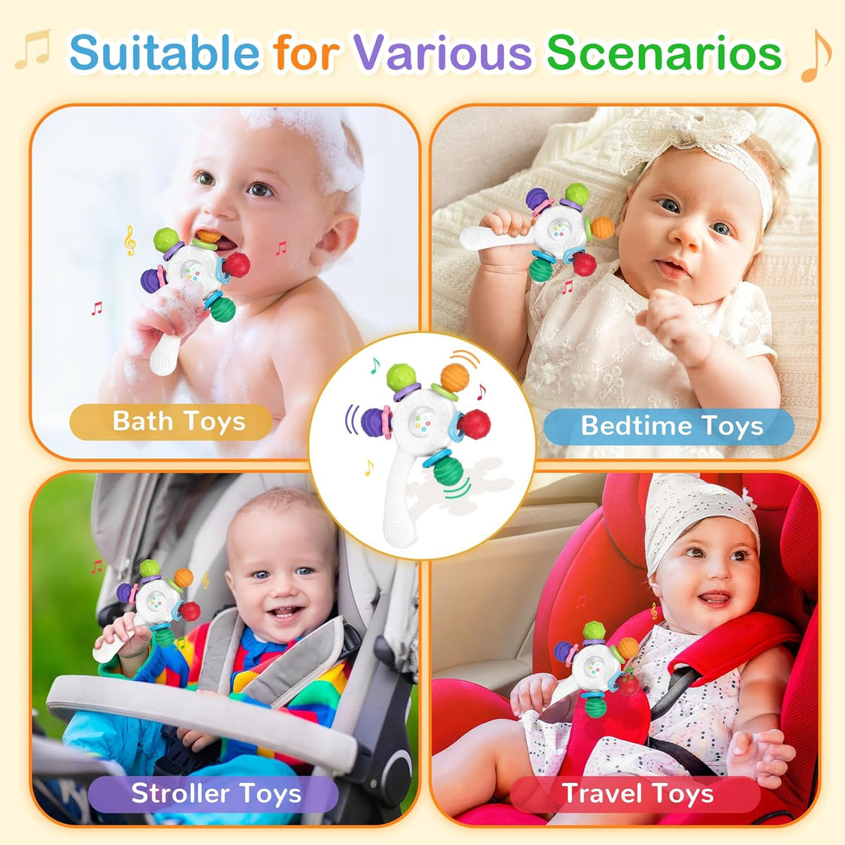 Baby Rattle Teething Ring Bpa Free product detail