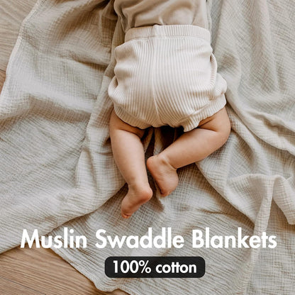 Muslin Swaddle Blankets for Newborn-3 Pack