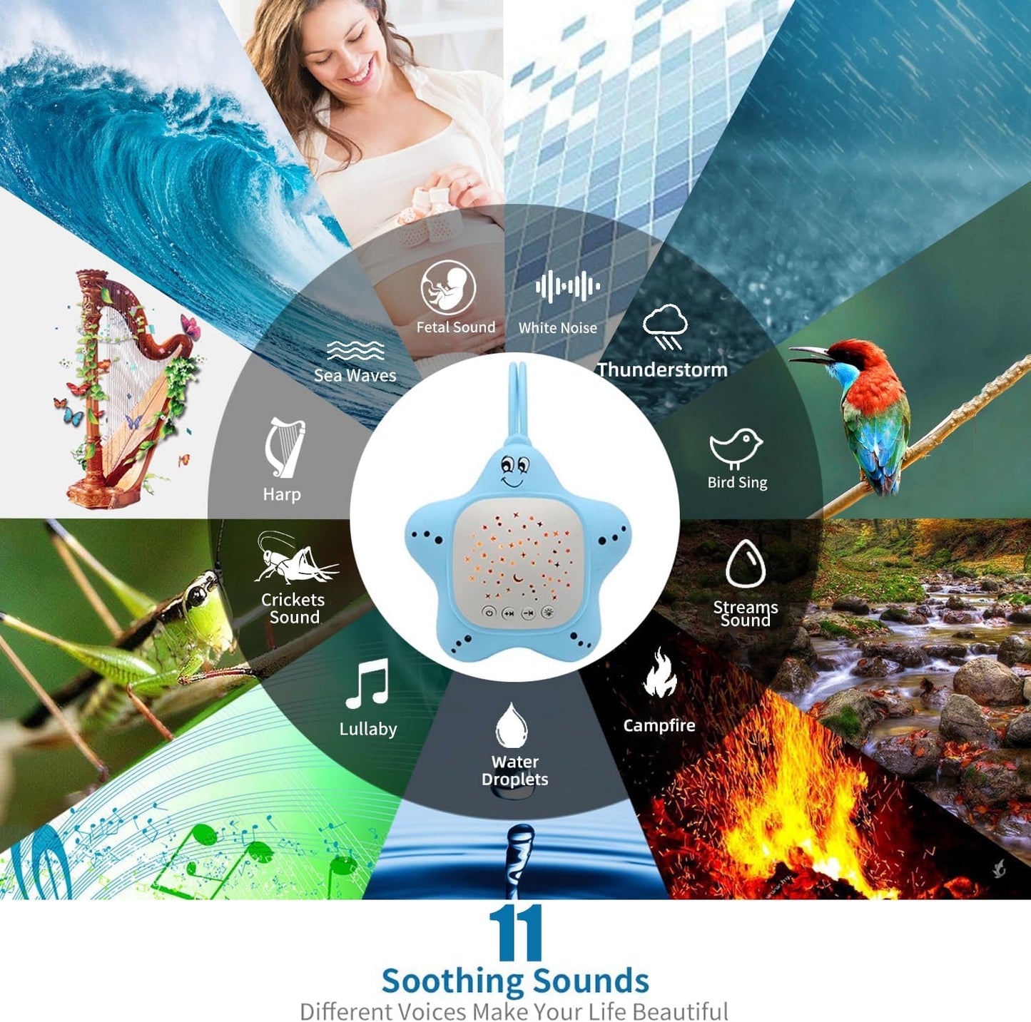 Portable Baby White Noise Sound Machine