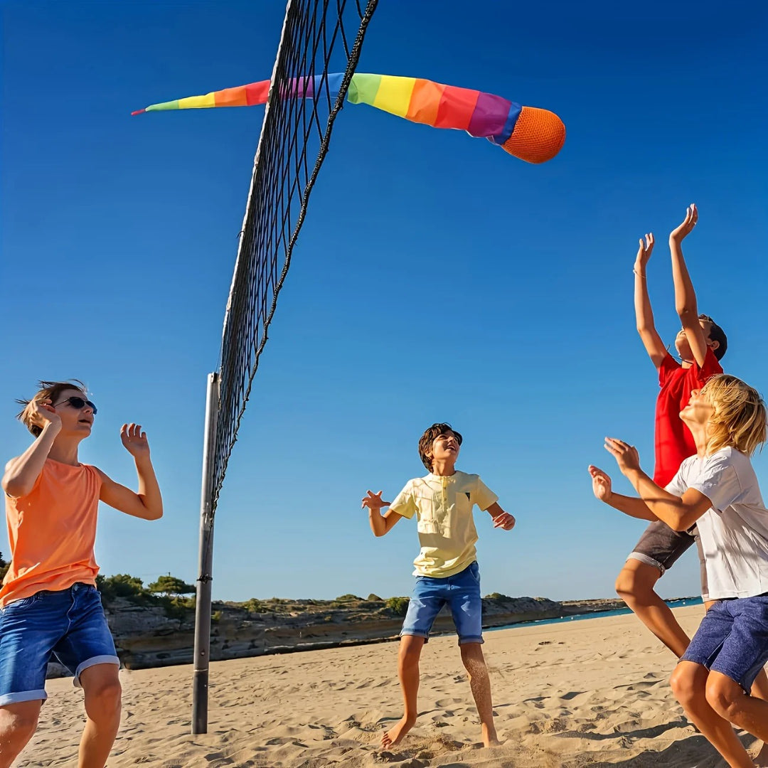 Rainbow-Tailed Foam Ball for Throwing and Catching Fun at the Playground