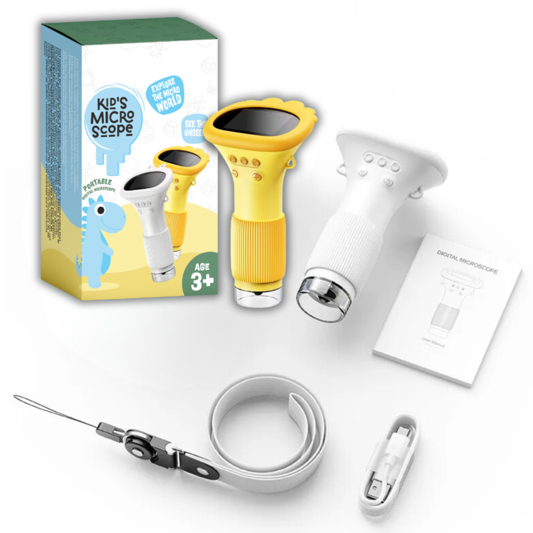 Portable Kids' Digital Microscope with Built-in Display