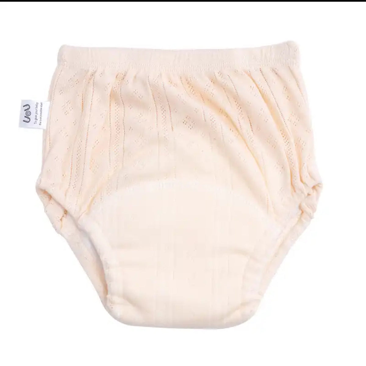 Baby Shorts Solid Color Washable Underwear - White product view