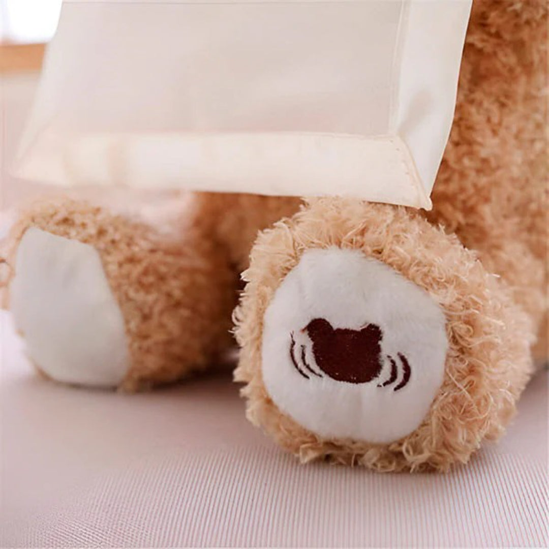 Musical Interactive Bear Plush Toy for Kids - Singing and Peek-a-Boo Fun!