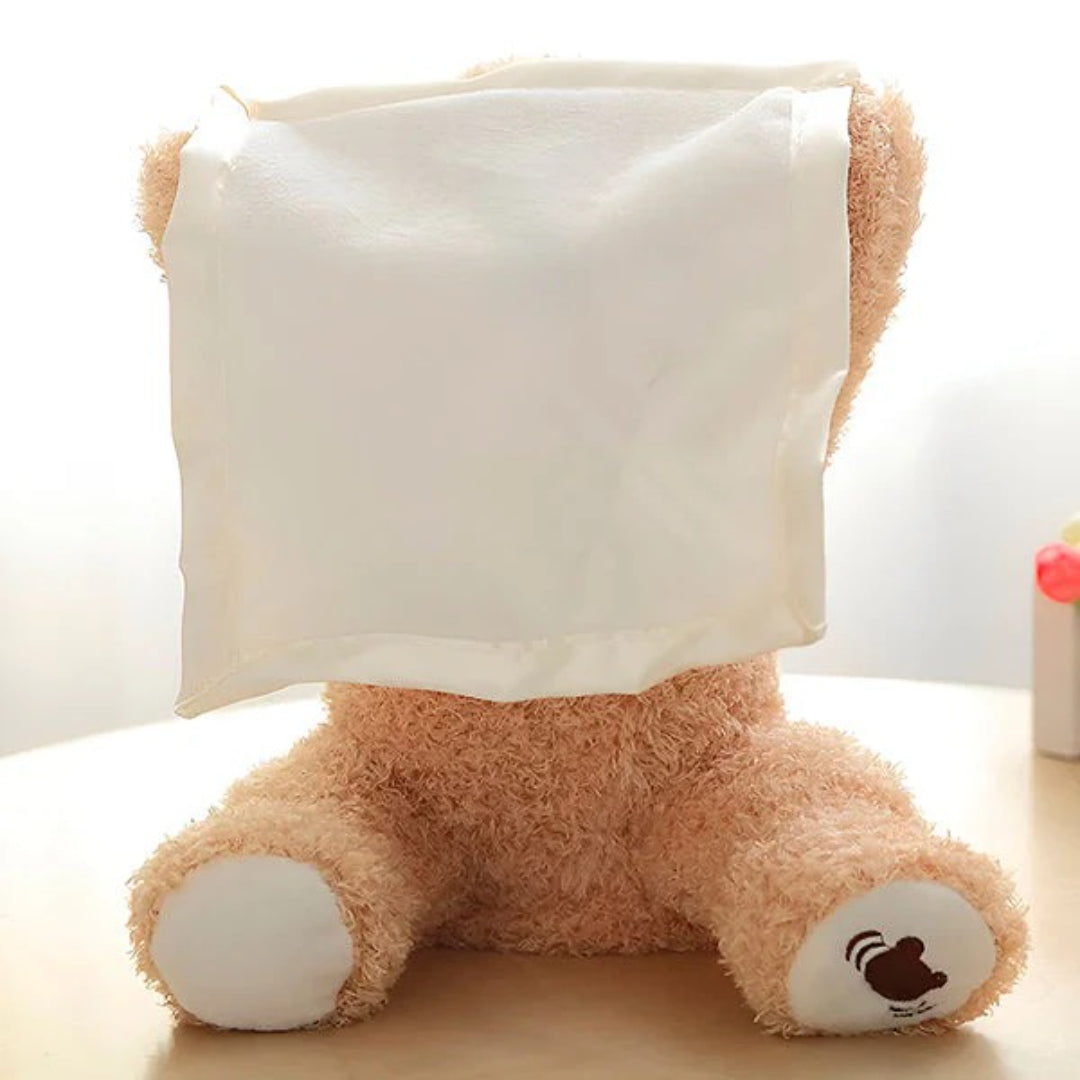 Musical Interactive Bear Plush Toy for Kids - Singing and Peek-a-Boo Fun!