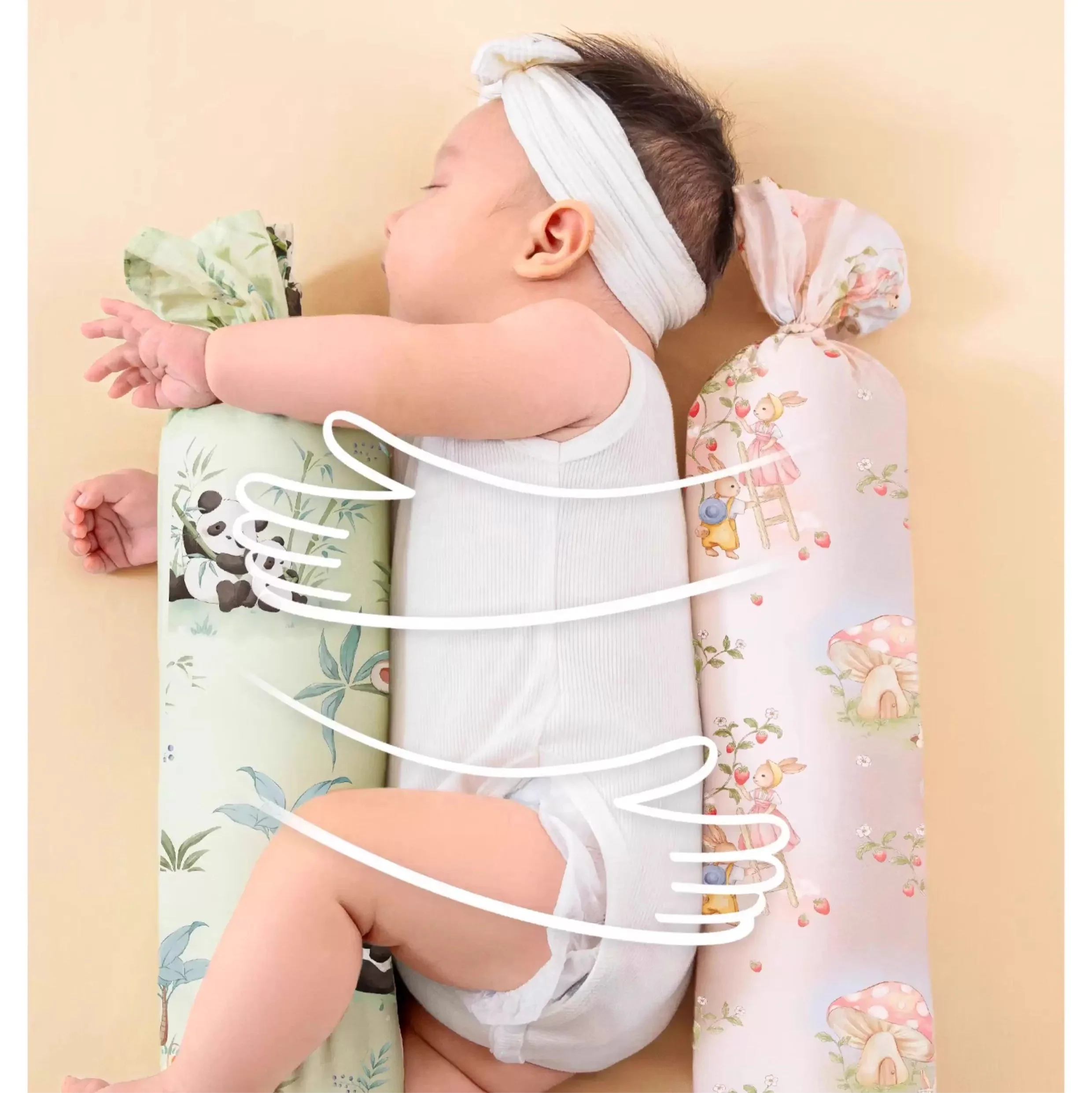 Premium Baby Memory Foam Pillow - Organic Cotton Cover for Newborn & Infant Sleep Support