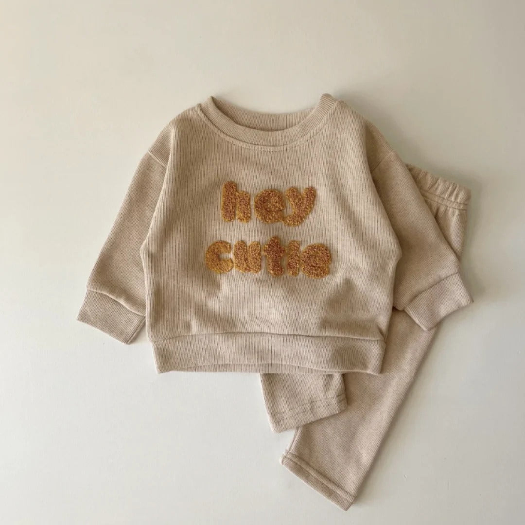Infant Outfit Set: Long Sleeve Shirt and Pants
