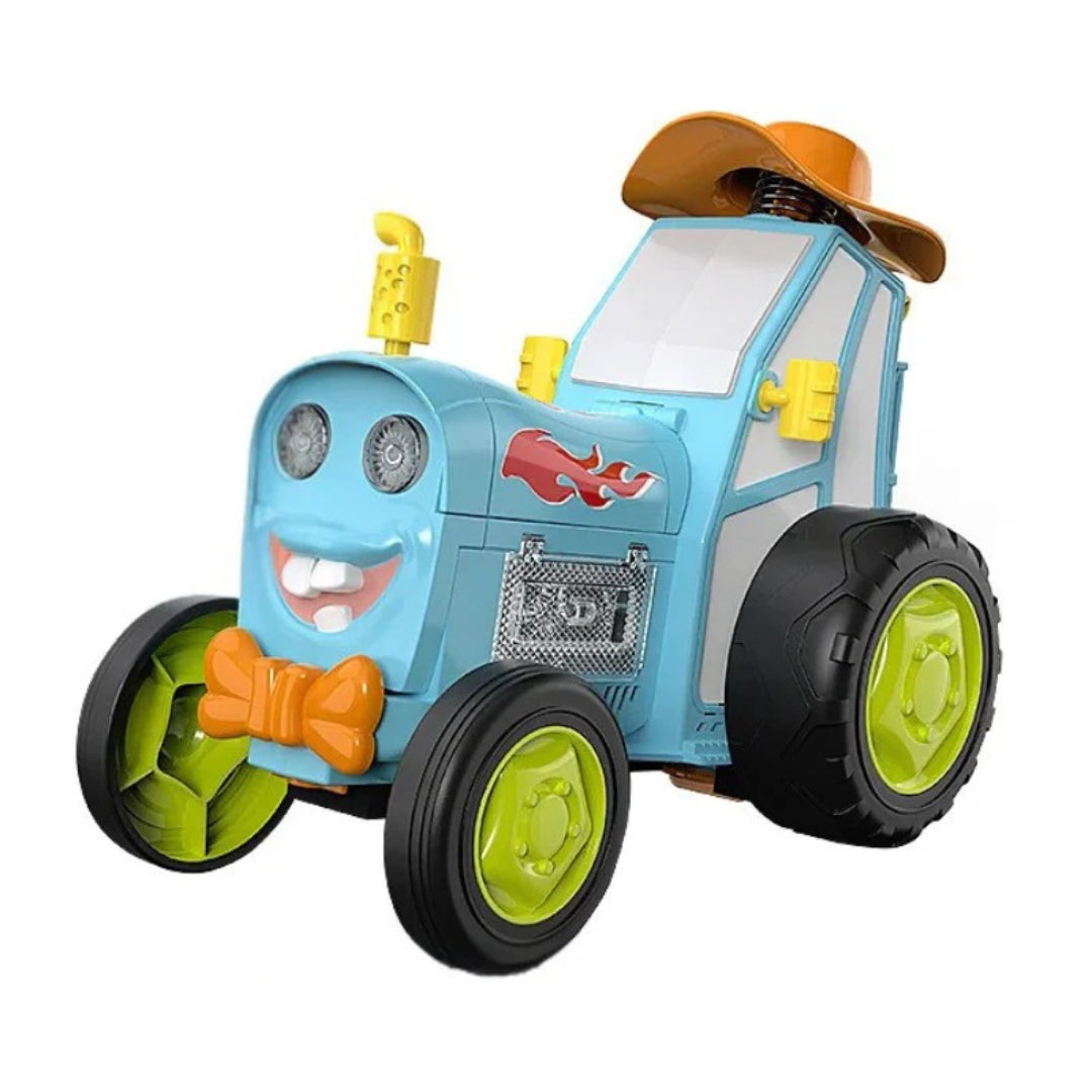 Cartoon-Style Toy Tractor - Fun Agricultural Vehicle