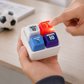 Football Star Sound & Light Button Toy – Ronaldo, Messi, Mbappé & Haaland Fan Desk Game and Soccer Gift