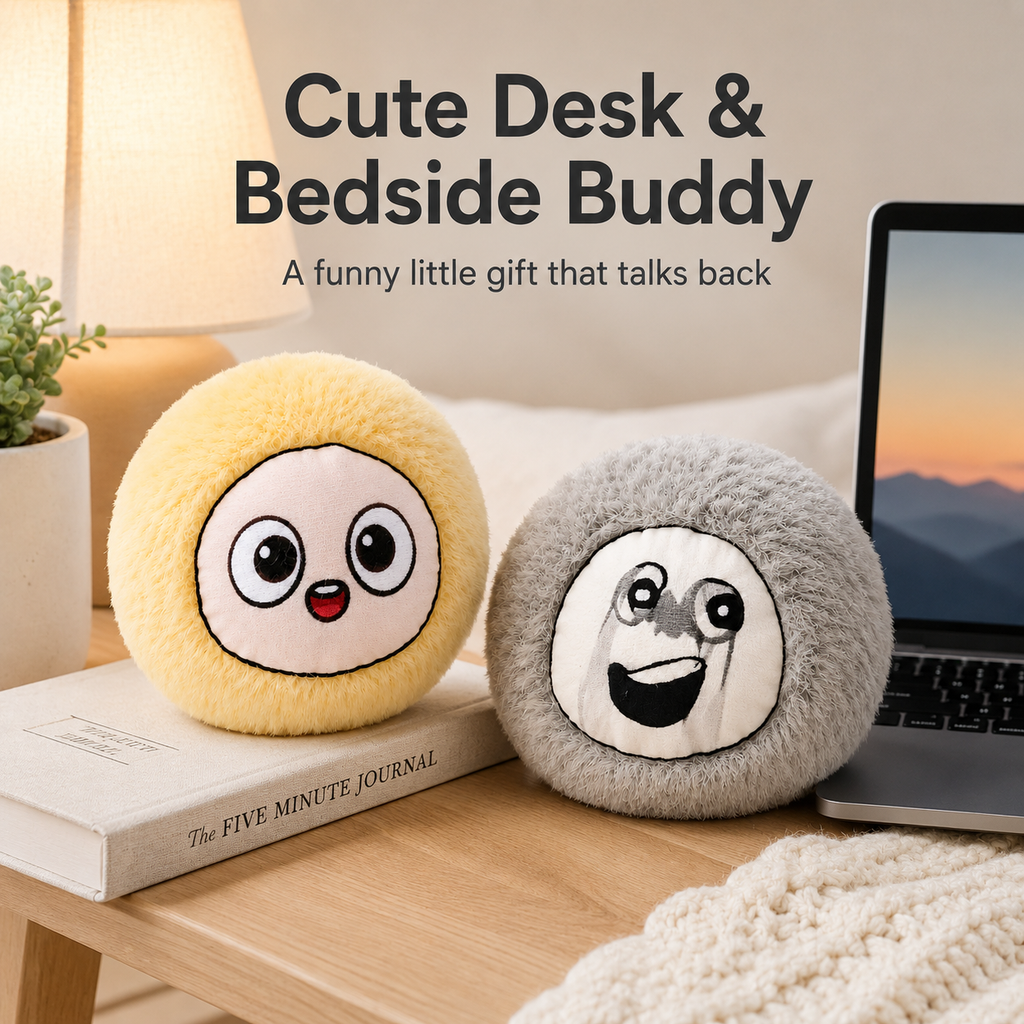 Talking Dancing Mood Plush Toy, Voice Repeating Interactive Plush Buddy, Vibrating Singing Plush Ball, Funny Soft Gift Toy for Kids, Family, Desk & Bedroom