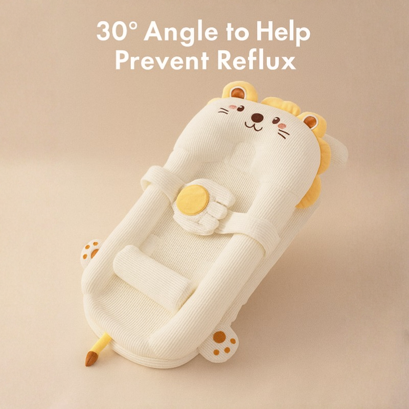 Smart Baby Lounger with Adjustable Anti-Reflux Incline and Gentle Patting Function MEACAOFG