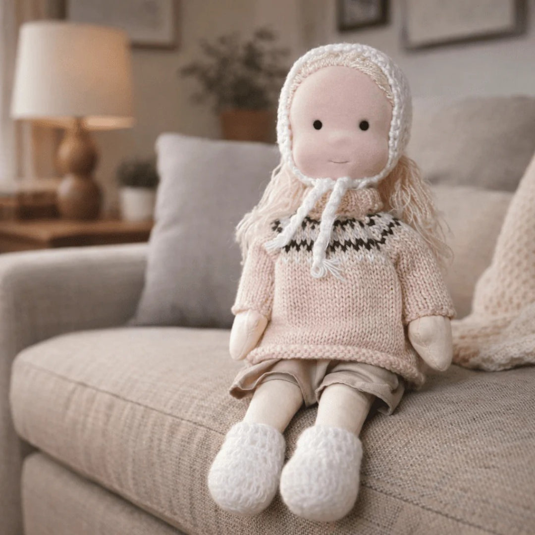 Soft Cotton Handmade Waldorf Doll – Perfect for Playtime