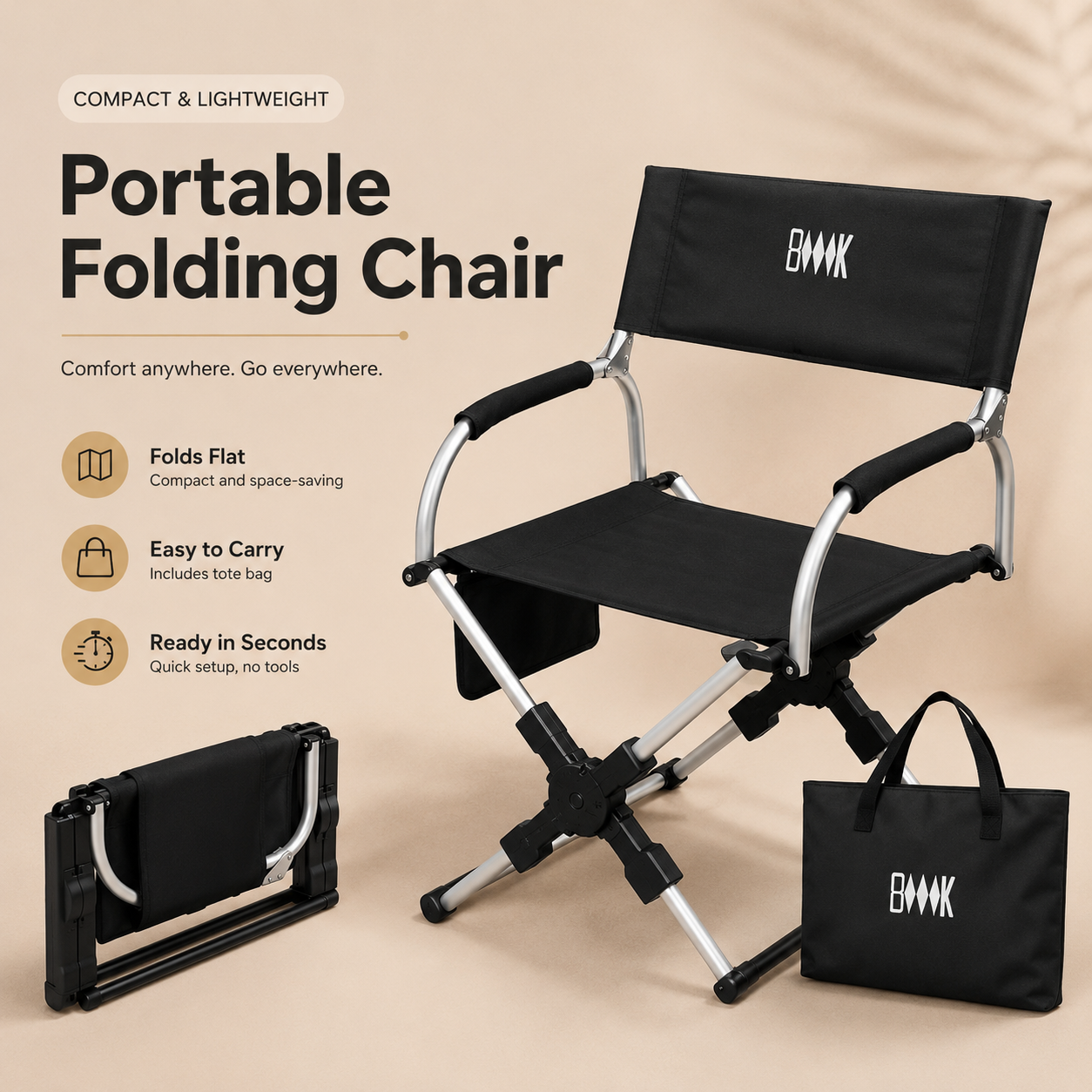 Outdoor Camping Folding Chair Aluminum Alloy