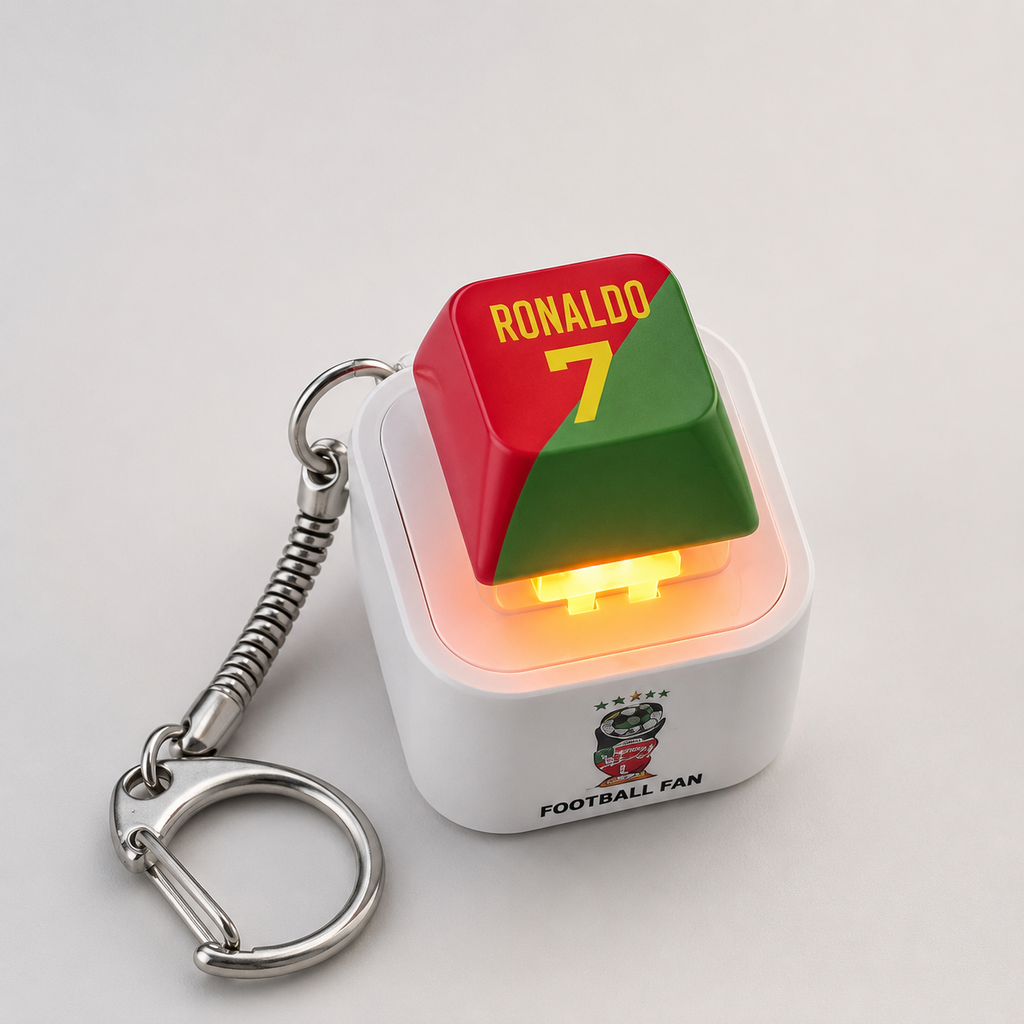 Mini SIUU Football Sound Button Keychain – Ronaldo Celebration Keychain
