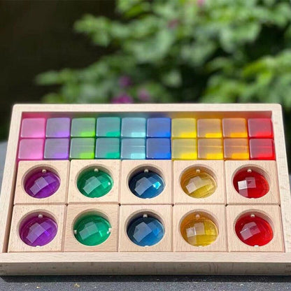 Clear Colors Building Cubes