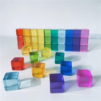 Clear Colors Building Cubes