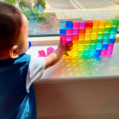 Clear Colors Building Cubes