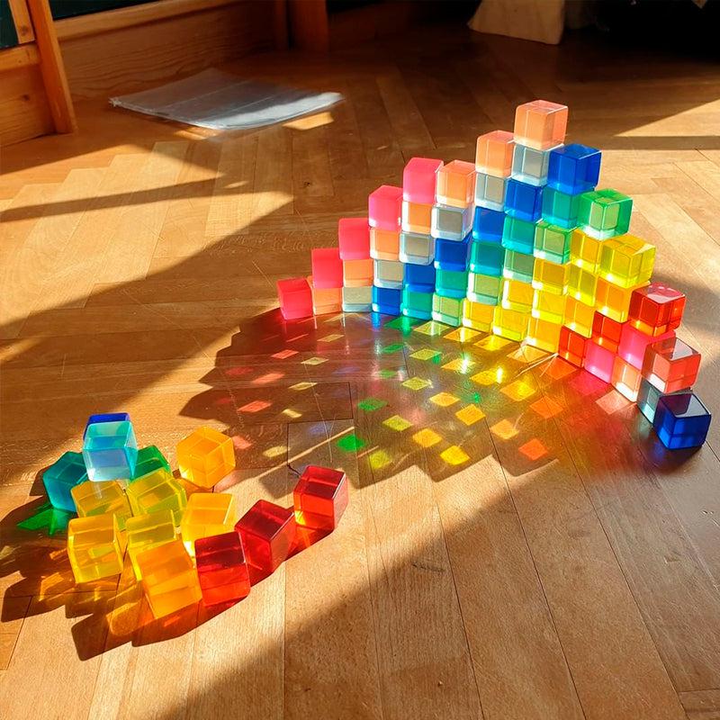 Clear Colors Building Cubes