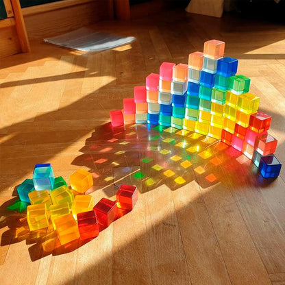 Clear Colors Building Cubes