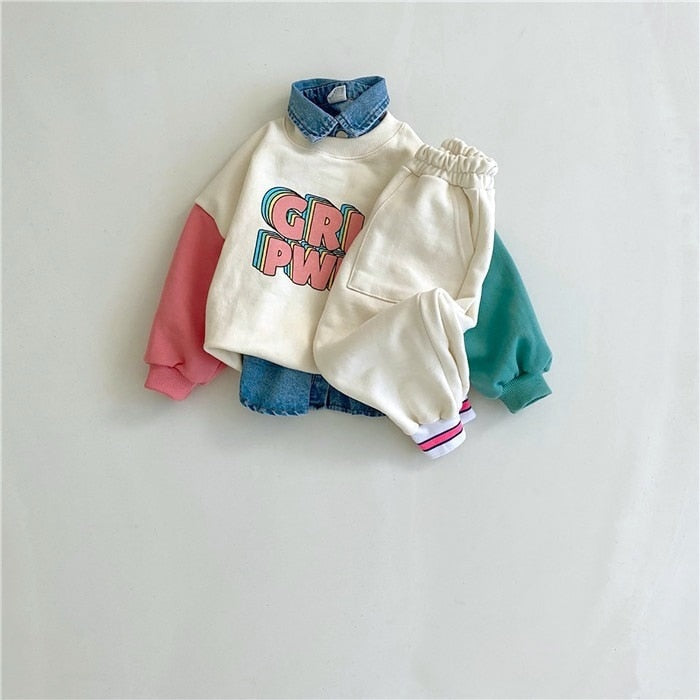 GRL PWR Sweatshirt and Jogger Pants Set
