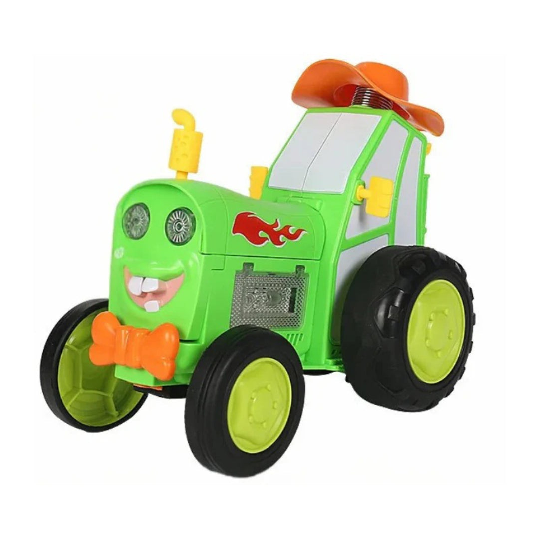 Cartoon-Style Toy Tractor - Fun Agricultural Vehicle