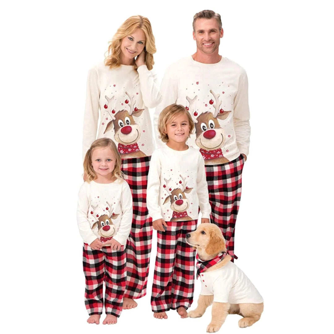 Reindeer-Themed Family Christmas Outfit Set