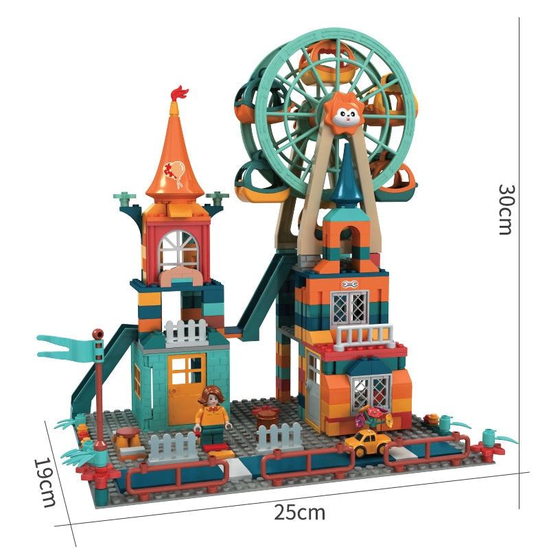 Building Blocks Car Run Set
