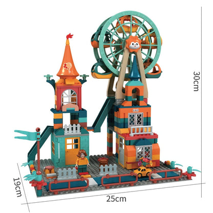 Building Blocks Car Run Set
