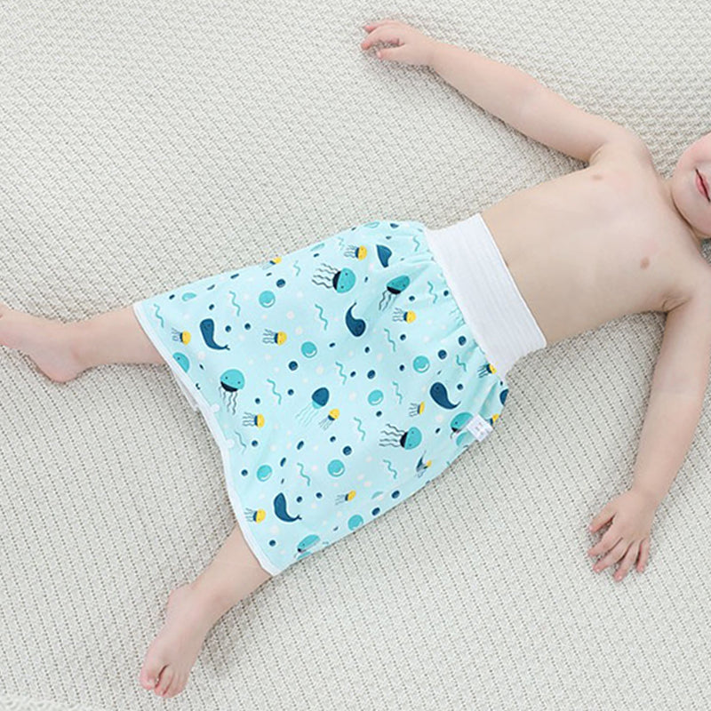 Water Absorbent Leakproof Diaper Skirt - Cloud Large (4-8y) product view