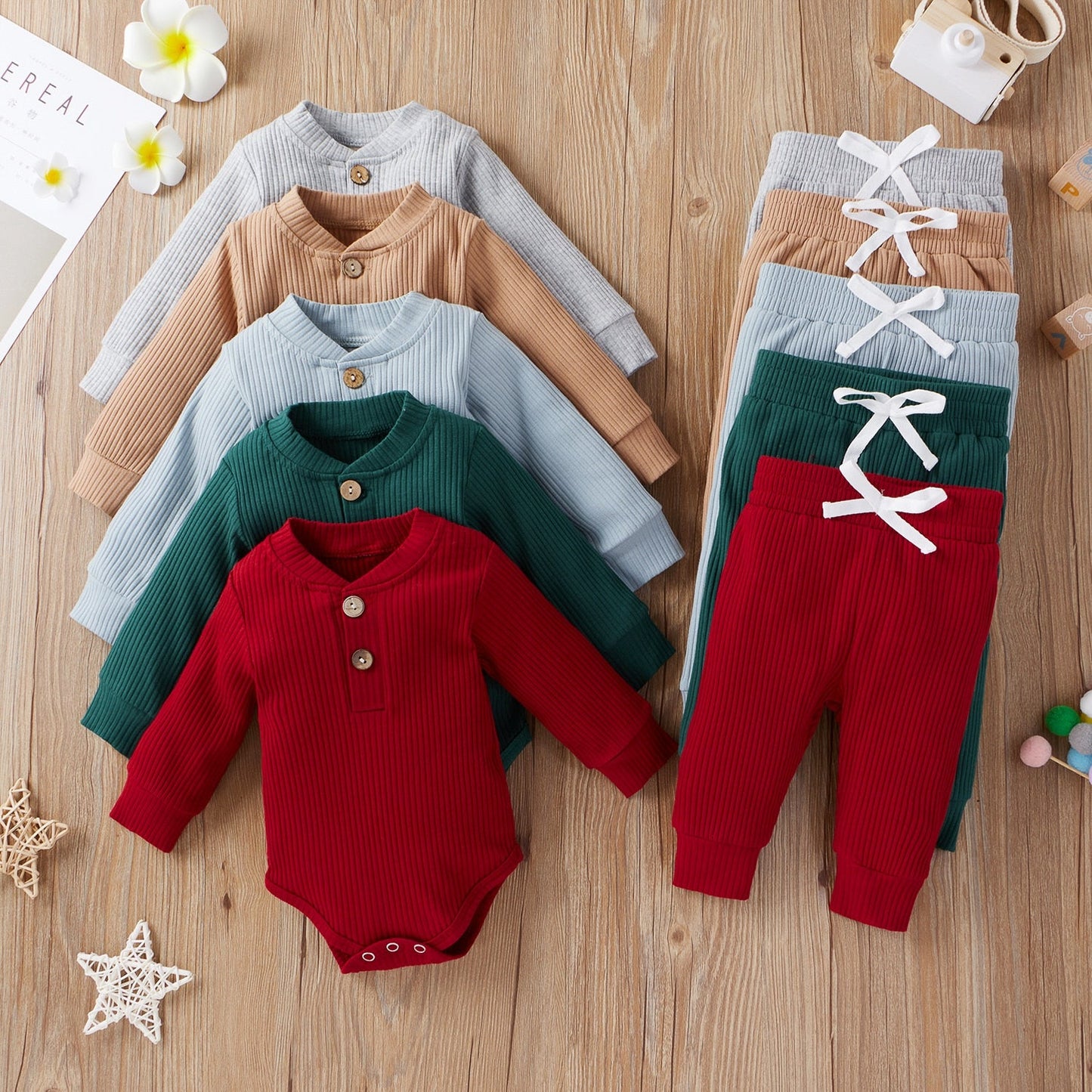 Ribbed Cotton Baby Set