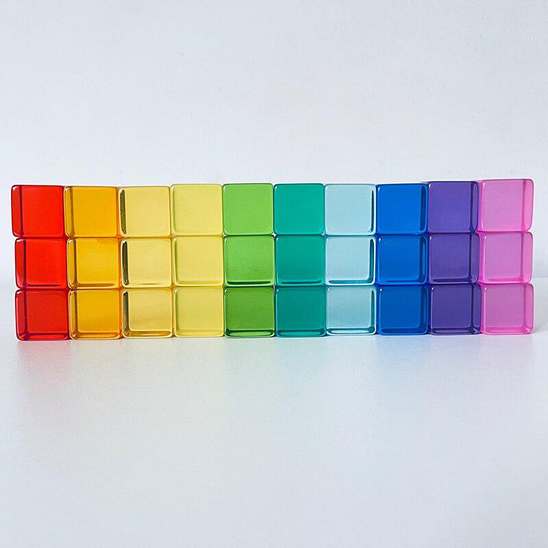 Clear Colors Building Cubes