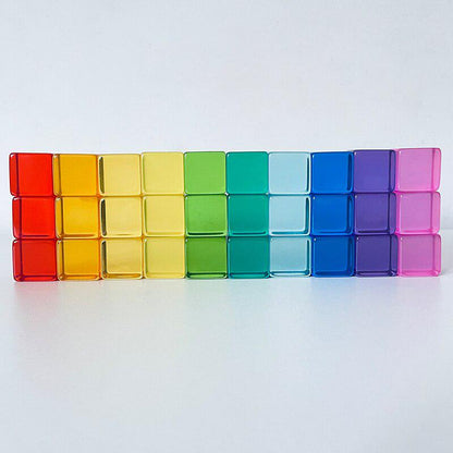 Clear Colors Building Cubes