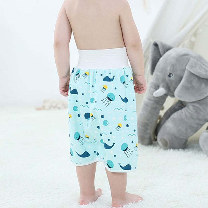 Water Absorbent Leakproof Diaper Skirt - Pink Medium (6m-4y) product view