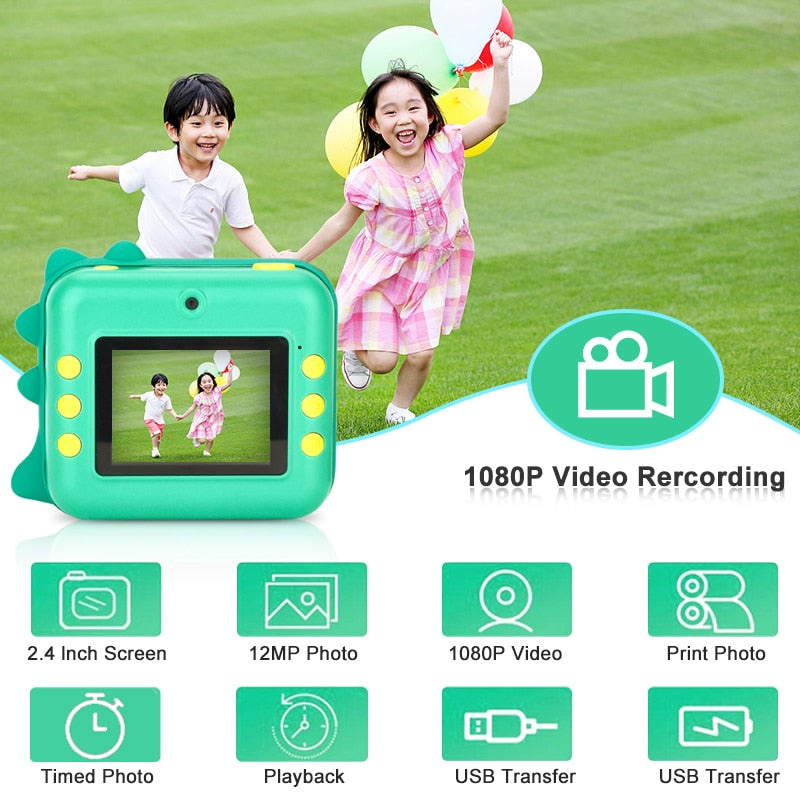 Kids Camera with Thermal Printing