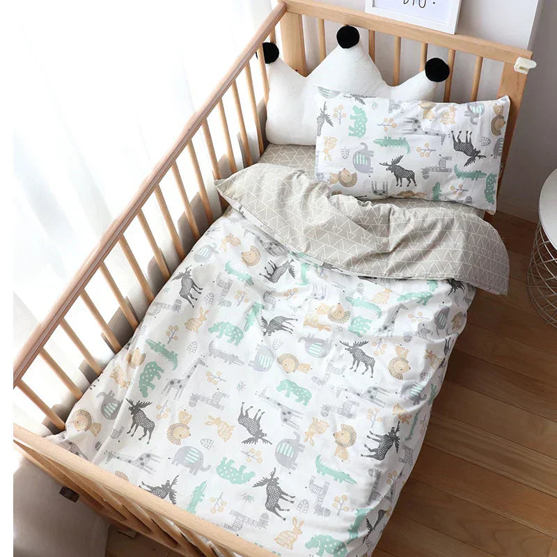 Baby Bed - Purple 3Pcs Flat product view
