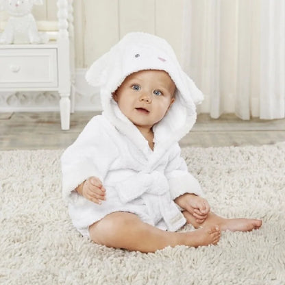 Soft & Cozy Baby Toddler Hooded Cotton Bathrobe – Perfect for 12-18 Months