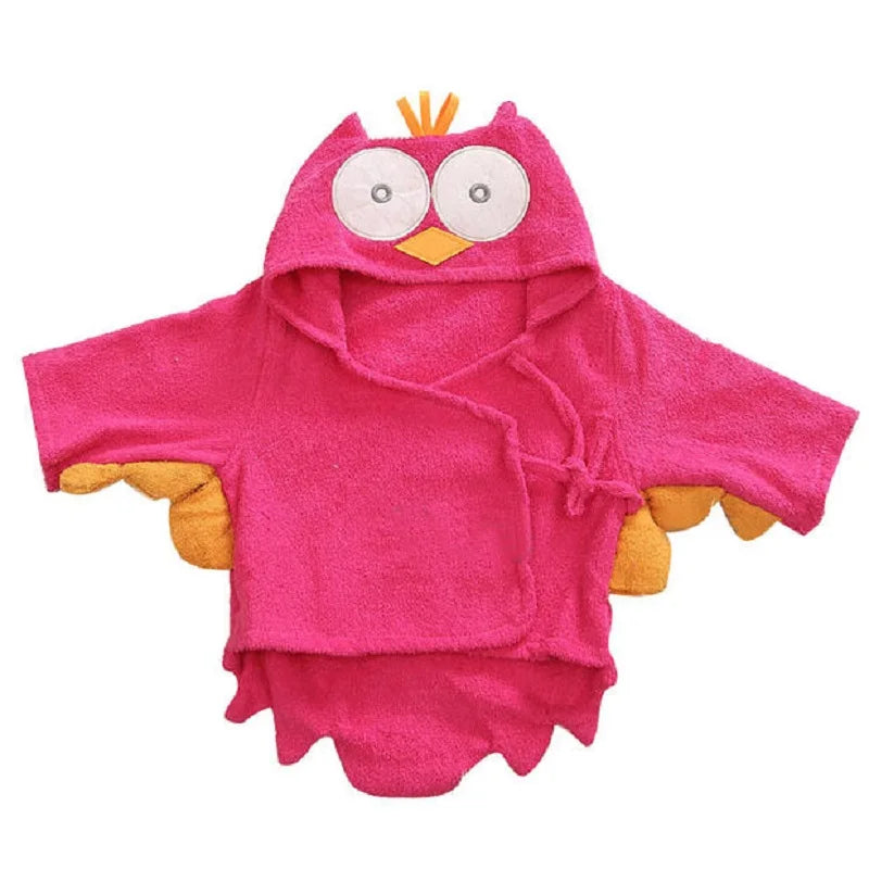Soft & Cozy Baby Toddler Hooded Cotton Bathrobe – Perfect for 12-18 Months