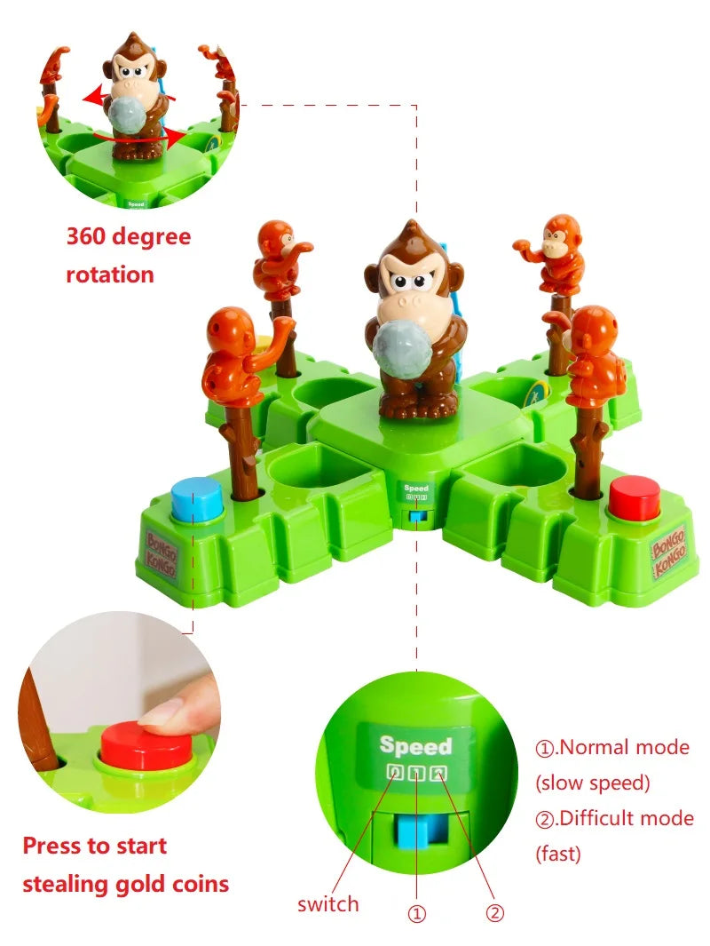 WEIQUEEN Monkey steal banana gold coin desktop competitive game puzzle parent-child interactive toy family party game