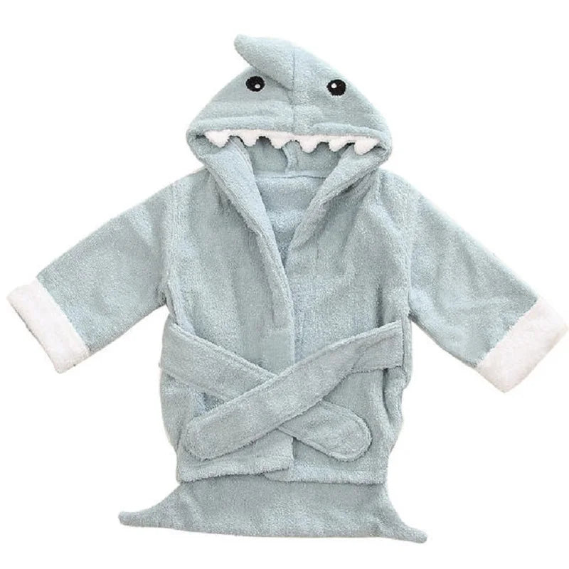 Soft & Cozy Baby Toddler Hooded Cotton Bathrobe – Perfect for 12-18 Months