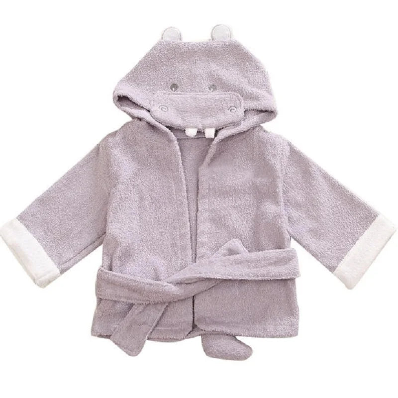 Soft & Cozy Baby Toddler Hooded Cotton Bathrobe – Perfect for 12-18 Months