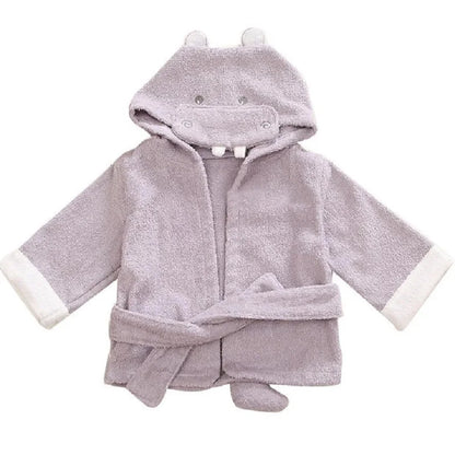 Soft & Cozy Baby Toddler Hooded Cotton Bathrobe – Perfect for 12-18 Months